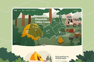 build camping adventure website design