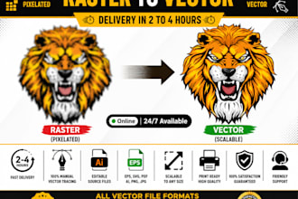 redraw, convert logo to vector, vector tracing, jpg to vector