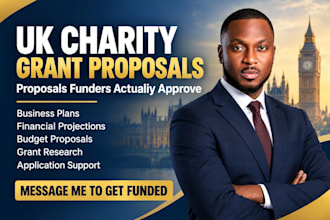 write your uk charity grant proposal and business plan