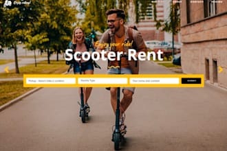 build electric scooter rental website design