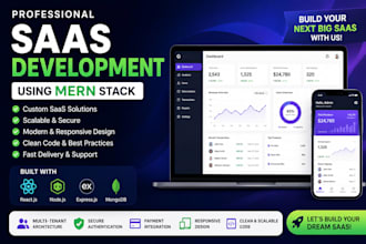 develop a custom saas web application using mern stack