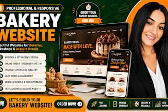 do professional bakery, sweets shop, cafe, catering restaurant webiste
