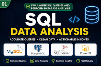 write sql queries and perform database analysis
