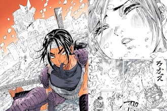 manga illustration anime manga comic book page webtoon panel