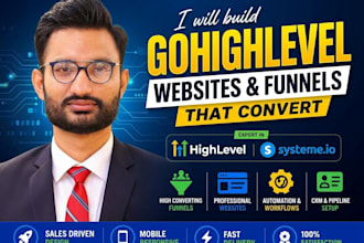 design a gohighlevel website, funnel and CRM automation ghl
