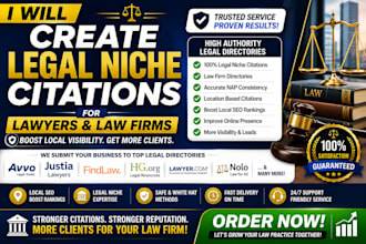 create legal niche citations for lawyers with law firms
