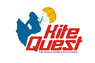 design perfect kite boarding trip logo