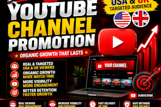 youtube channel promotion organic USA UK playlist complete channel monetization