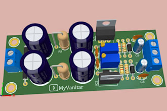 design power supply pcb, industrial electronics, hardware and kicad schematic