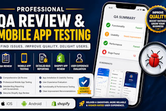 do QA review, test ios apps, install, rate, and give UX feedback