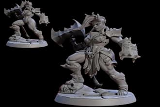 sculpt 3d miniature warhammer figurine tabletop character model for 3d printing