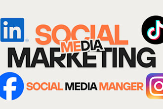be your social media marketing manager social media content creator
