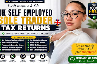 prepare and file UK self employed sole trader tax returns give uk tax advice