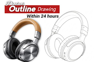 create a custom outline drawing of your product or photo