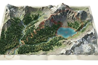 design hiking trail mountain topographic outdoor adventure trekking tourism map