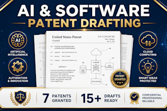 draft ai and software patent applications with claims and specifications