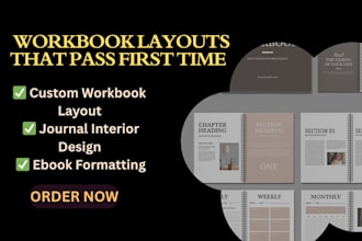workbook journal designer amazon KDP workbook layout