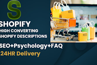 design a high converting shopify product page with SEO copy