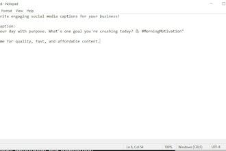 write social media posts and captions