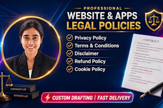 draft privacy policy and terms of service for app or website