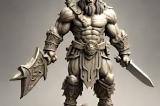 sculpt custom 3d miniatures figurines creature and monsters for 3d printing stl