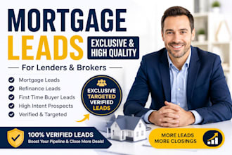 provide exclusive mortgage leads and refinance leads for lenders and brokers