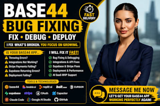 fix any base44 bug, integration, deployment or debugging issue