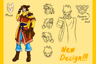 be creating concept designs for original characters