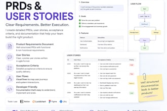 create prds and user stories