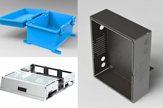 do 3d sheet metal enclosure car panel machine cover cad for cnc fabrication