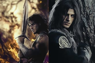 paint a character illustration in a fantasy world