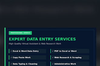 do professional data entry and copy