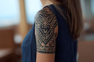 create a profesional tribal tattoo design