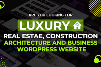 design luxury wordpress site for realestate and construction