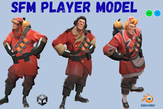 create custom sfm, gmod playermodel, l4d2 and mmd 3d models for garrys mod rp