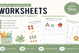 design preschool kindergarten worksheets and printable activity sheets
