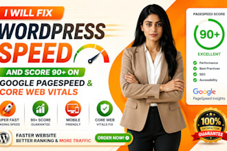 fix wordpress website speed and score 90 plus on google pagespeed and core web
