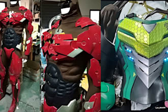 design wearable cosplay creation anime cosplay armor 3d helmet model 3d printing