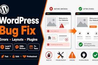 fix wordpress bugs and website issues professionally
