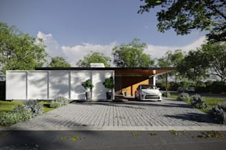 create high quality architectural visualization exterior