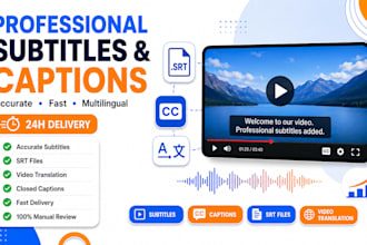 professional provide accurate caption and subtitle for you german,french,and eng