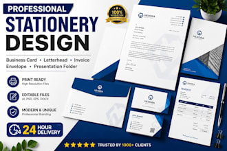 design stationery set ,letterhead,folder printable business card