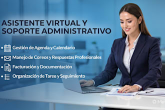 seré tu asistente virtual para tareas administrativas y gestión de correo