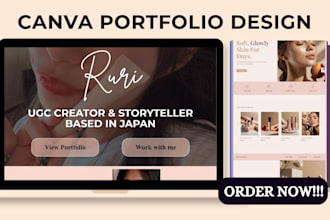 create a canva ugc portfolio website for creators