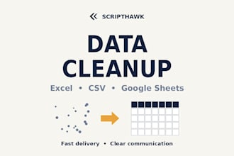 clean and organize your excel or csv data