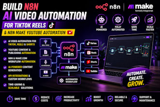 build n8n ai video automation for tiktok reels and n8n make youtube automation