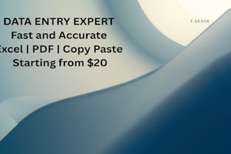 do fast and accurate data entry and copy paste work