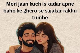 write soulful hindi shayari with HD poster design for birthday dosti love
