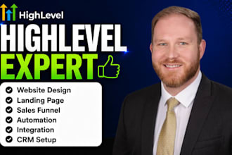 build gohighlevel website landing page ghl expert salesfunnel ghl crm automation