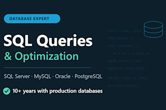 write and optimize sql queries reports and stored procedures